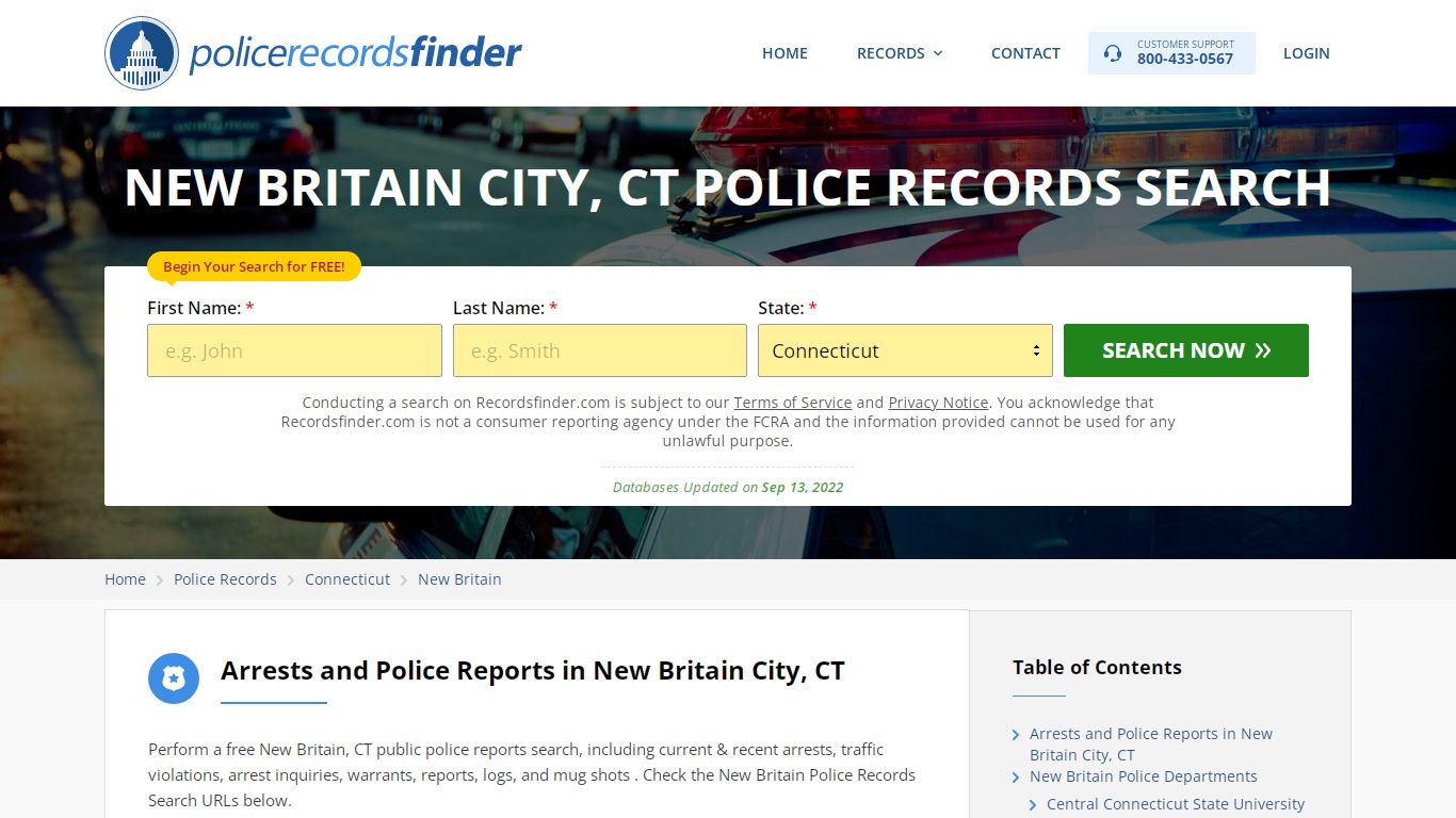 New Britain, Hartford County, CT Police Reports & Police Department Records